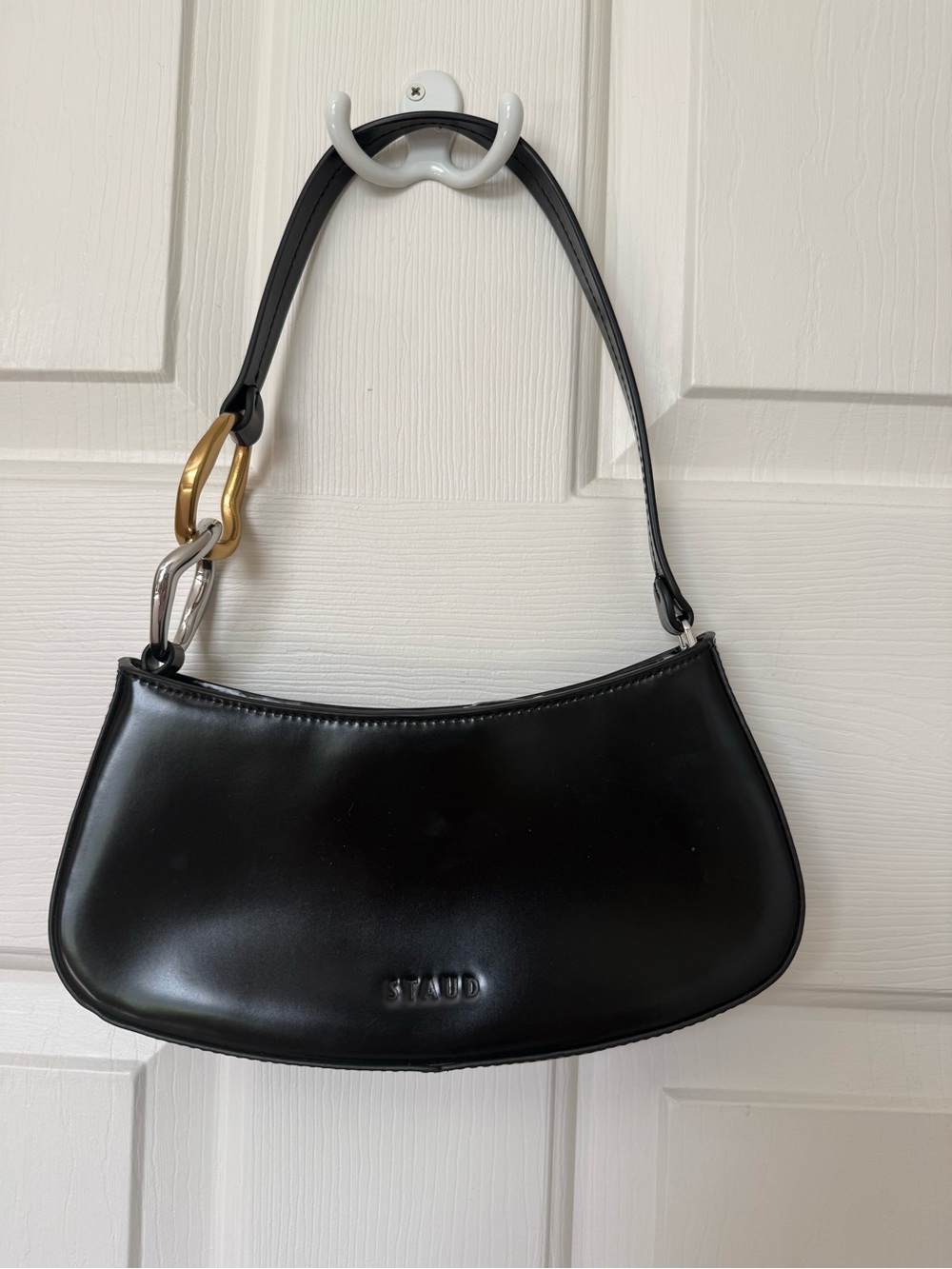 EUC STAUD Black Leather Ollie Handbag - Picture 2 of 8